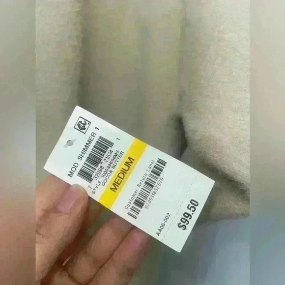 Alfani Womens Faux Fur Embellished Mock Turtleneck Sweater Tan M/cocoa butter - Picture 6 of 8